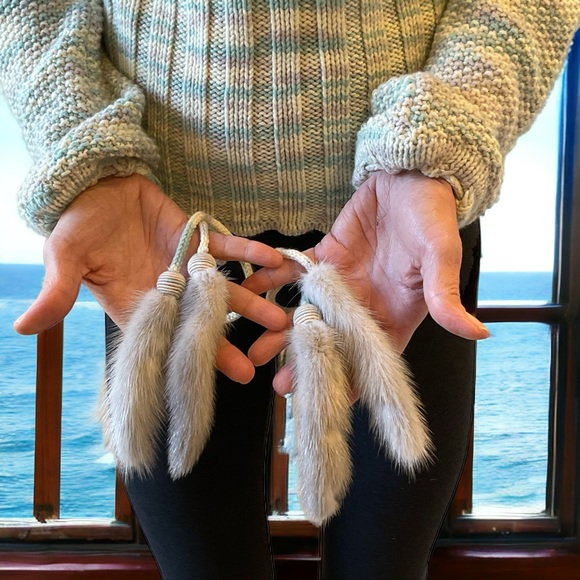 Missoni V-neck pastel sweater, fur tassel ties, classic and trending, Sz Small - Picture 5 of 15